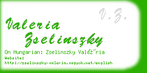 valeria zselinszky business card